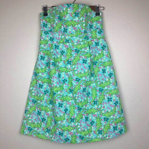 Lilly Pulitzer Floral Alberta Gator Betsey Dress - Picture 3 of 10